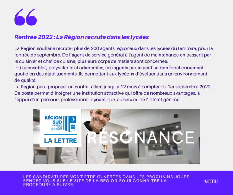La Region Recrute Dans Les Lycees Normandie